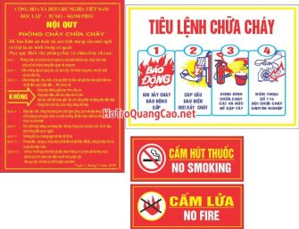 Biển báo nội quy phòng cháy, tiêu lệnh chữa cháy 12