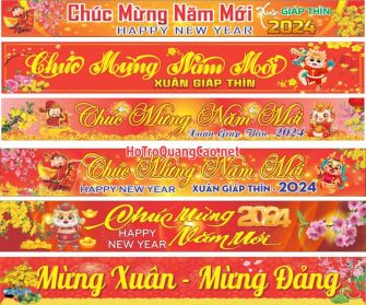 Băng rôn chúc mừng năm mới Tết 0011