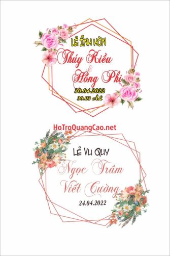 Khánh cưới, bảng tên, hoa cưới 0022