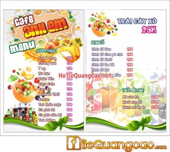 Menu, thực đơn 0001