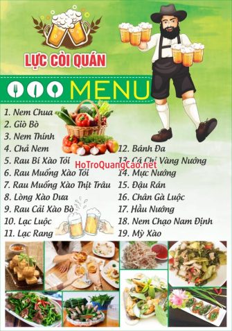 Menu, thực đơn 0002