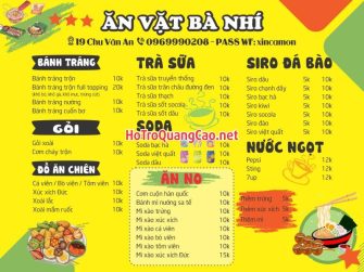 Menu, thực đơn 0045