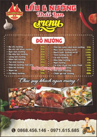 Menu, thực đơn 0050