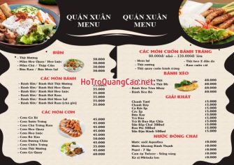 Menu, thực đơn 0070