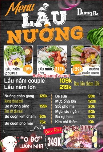 Menu, thực đơn 0099