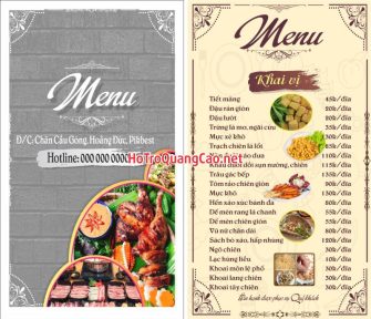 Menu, thực đơn 0108