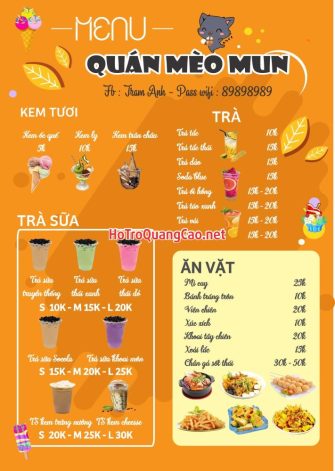 Menu, thực đơn 0110