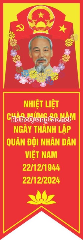 Phướn treo Ngày thành lập Quân Đội Nhân Dân Việt Nam 22-12 0006