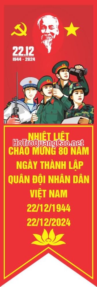 Phướn treo Ngày thành lập Quân Đội Nhân Dân Việt Nam 22-12 0007