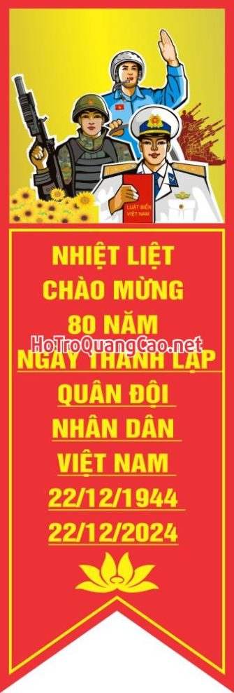 Phướn treo Ngày thành lập Quân Đội Nhân Dân Việt Nam 22-12 0008