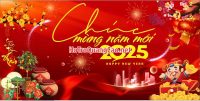 Phông nền chúc mừng năm mới, tiệc tất niên, Tết 2025 0109