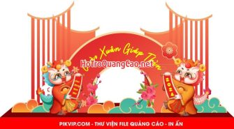 Tiểu cảnh, phông nền, backdrop chụp ảnh tết, chúc mừng năm mới 0004