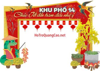 Tiểu cảnh, phông nền, backdrop chụp ảnh tết, chúc mừng năm mới 0011