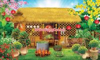 Tiểu cảnh, phông nền, backdrop chụp ảnh tết, chúc mừng năm mới 0016