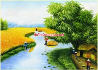 Tranh đồng quê, làng quê Việt Nam 0005