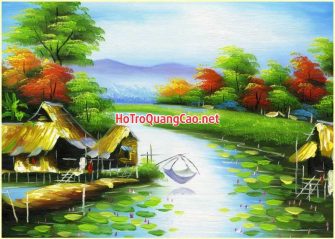 Tranh đồng quê, làng quê Việt Nam 0006