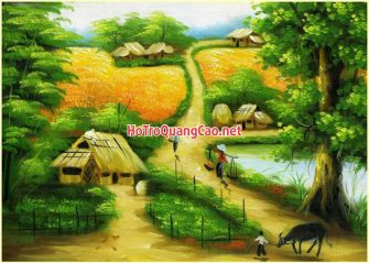 Tranh đồng quê, làng quê Việt Nam 0010