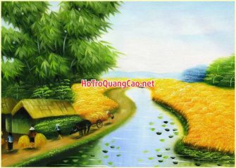 Tranh đồng quê, làng quê Việt Nam 0012