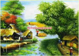 Tranh đồng quê, làng quê Việt Nam 0017