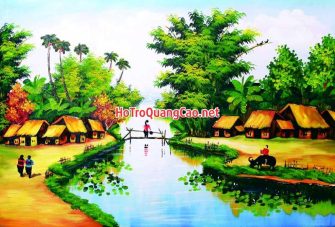 Tranh đồng quê, làng quê Việt Nam 0018