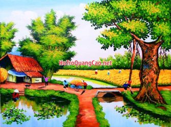 Tranh đồng quê, làng quê Việt Nam 0021