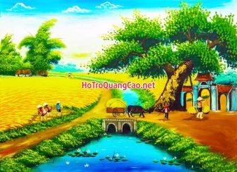 Tranh đồng quê, làng quê Việt Nam 0026