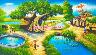 Tranh đồng quê, làng quê Việt Nam 0029