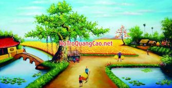 Tranh đồng quê, làng quê Việt Nam 0031