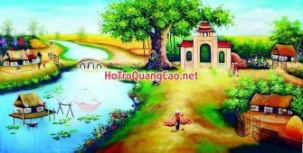 Tranh đồng quê, làng quê Việt Nam 0032