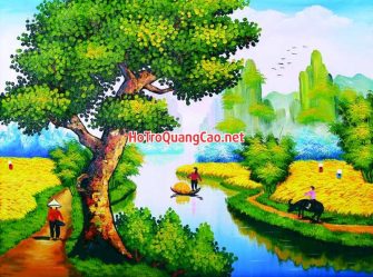 Tranh đồng quê, làng quê Việt Nam 0034