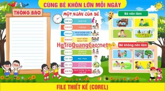 Tranh tường, trang trí mầm non – một ngày của bé 0075