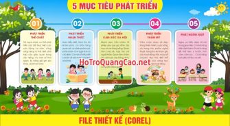 Tranh tường, trang trí mầm non – 5 mục tiêu phát triển 0077