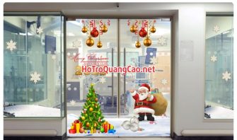 Trang trí dán cửa kính giáng sinh Noel 0004