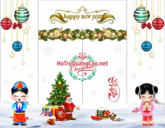 Trang trí dán cửa kính giáng sinh Noel 0005