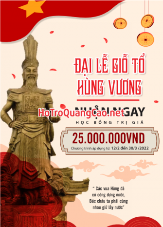 Poster lễ giỗ tổ Hùng Vương 10 tháng 3 âm lịch 09