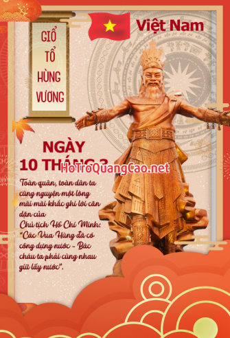 Poster lễ giỗ tổ Hùng Vương 10 tháng 3 âm lịch 07