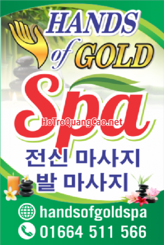 Biển bảng quảng cáo quán spa Hands Gold