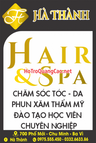 Biển bảng quảng cáo Spa chăm sóc tóc  – da phun xăm thẩm mỹ đào tạo học viên