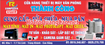 Biển bảng quảng cáo cửa hàng thiết bị máy văn phòng Thành Công cung cấp sửa chữa máy tính máy in …