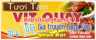 Biển bảng quảng cáo vịt quay Tươi Tám gia truyền Lạng Sơn