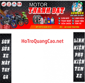 Biển bảng quảng cáo cửa tiệm sửa chữa xe motor Thanh Đạt