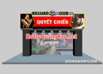Biển bảng quảng cáo quán Billiard Club Quyết Chiến